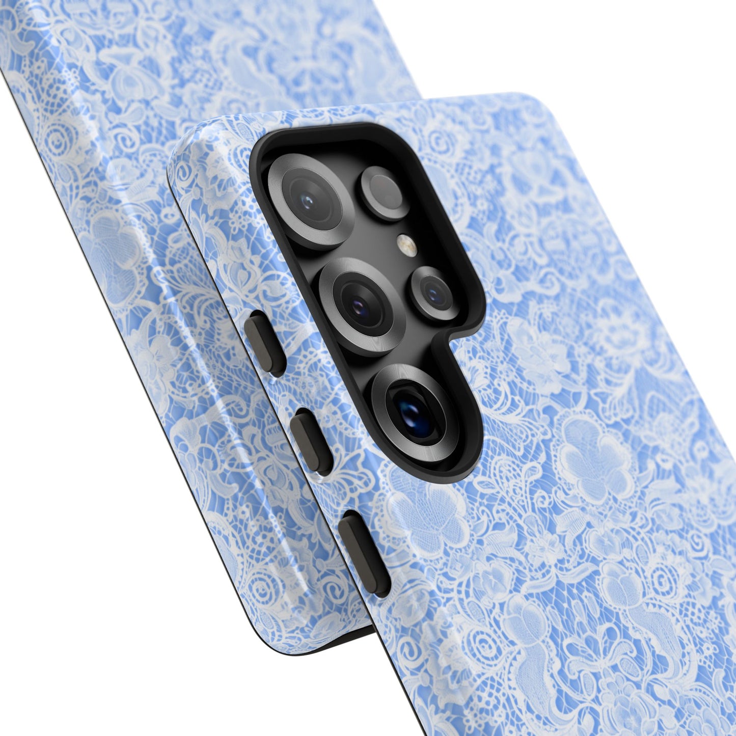 Luxe Lace in Blue - Tough Phone Case