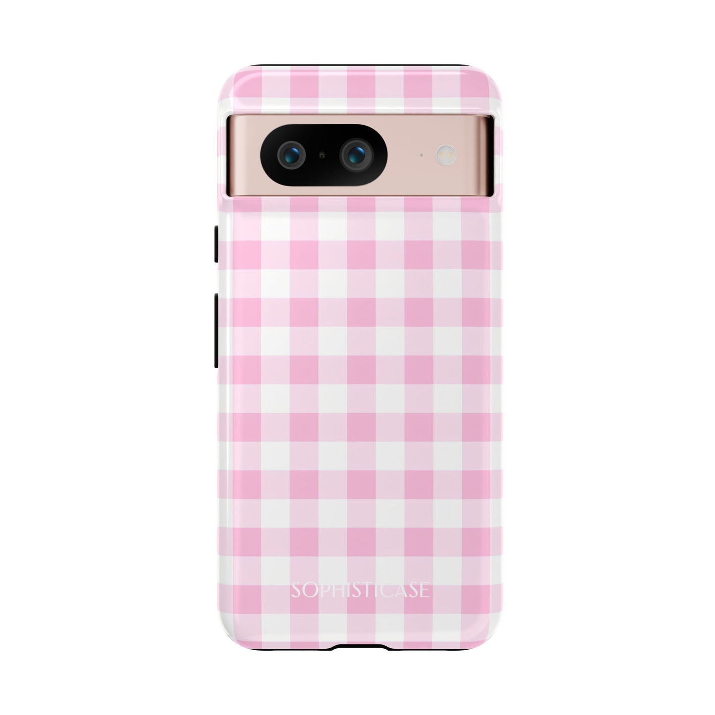 Gingham in Pink - Protective Phone Case for Google Pixel