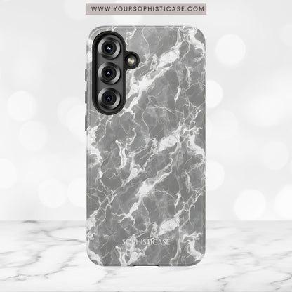 Marble Crush in Charcoal Grey - Tough Phone Case