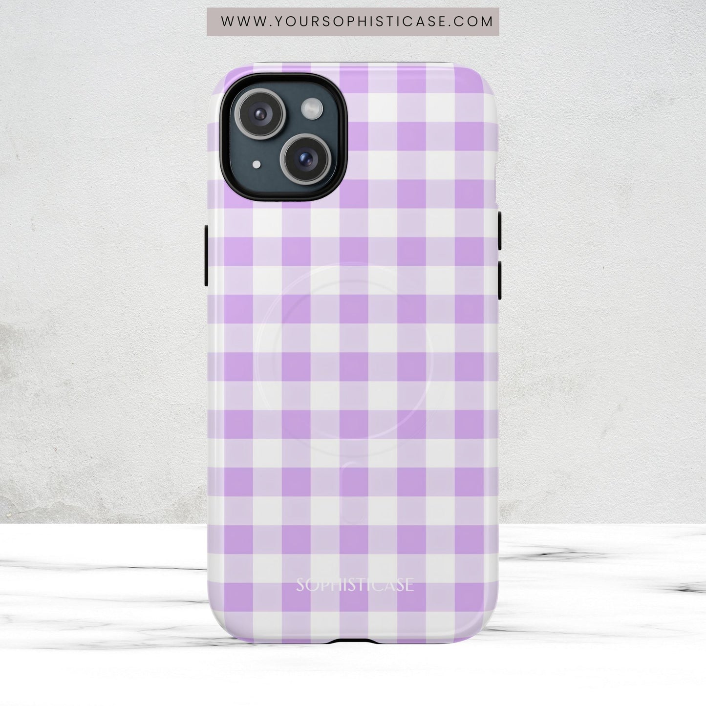 Gingham in Purple - Magsafe Case