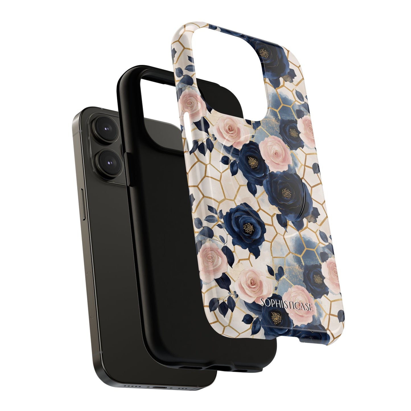 Royal Floral in Navy Hive - iPhone Magsafe Case