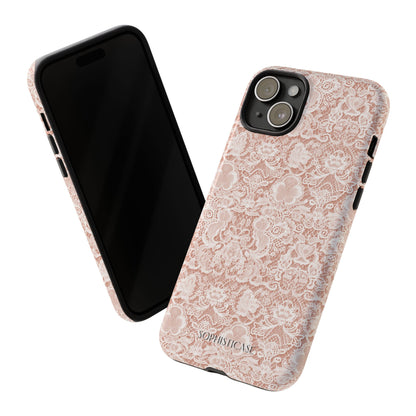 Luxe Lace in Brown - Tough Phone Case