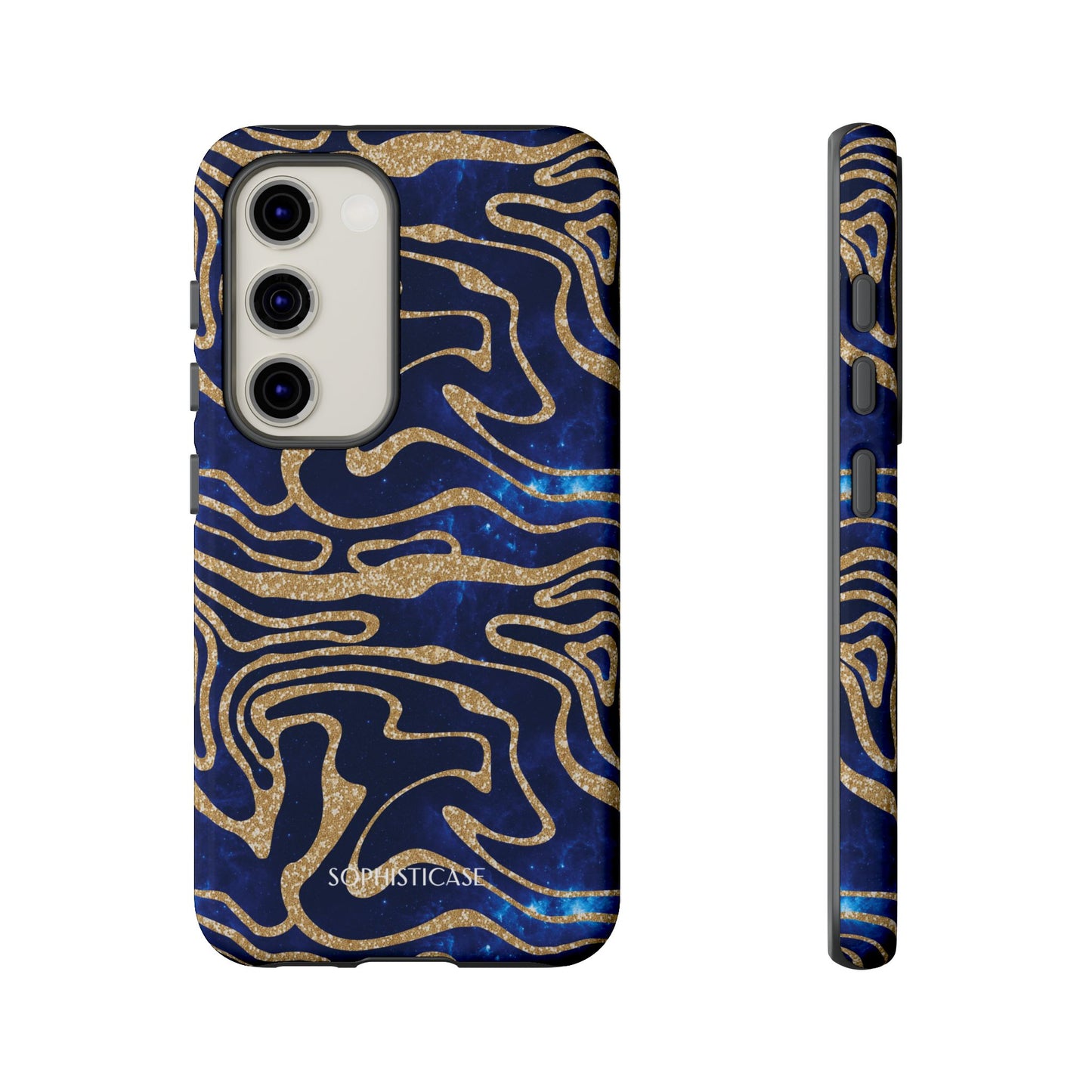 Cosmic Gold in Blue - iPhone Case, Samsung Galaxy Case, Google Pixel Case