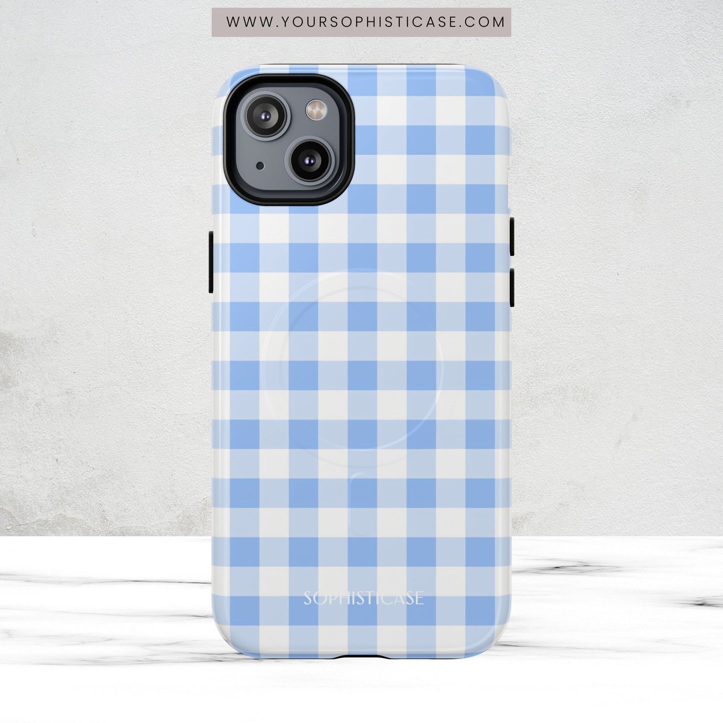 Gingham in Blue - Magsafe Case