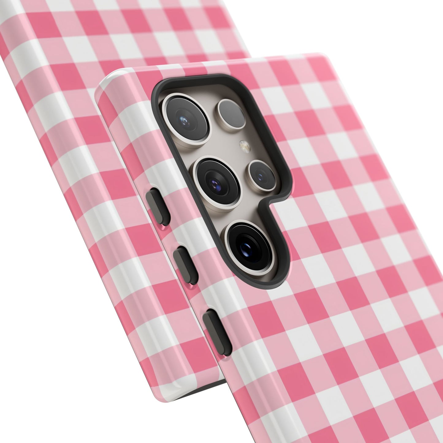 Gingham in Salmon - Tough Phone Case