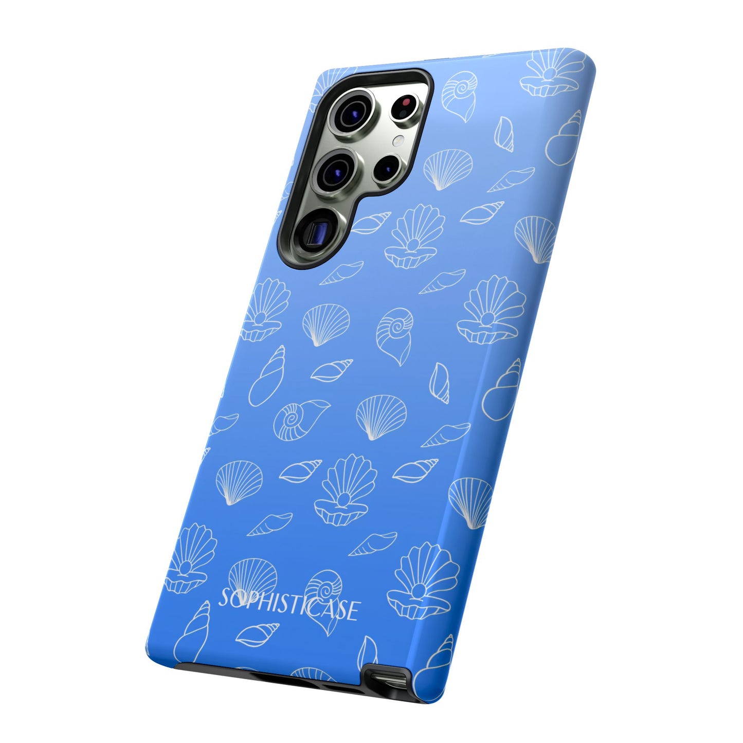 Seashell Society in Ocean Blue - Drop Proof Phone Case for Samsung Galaxy