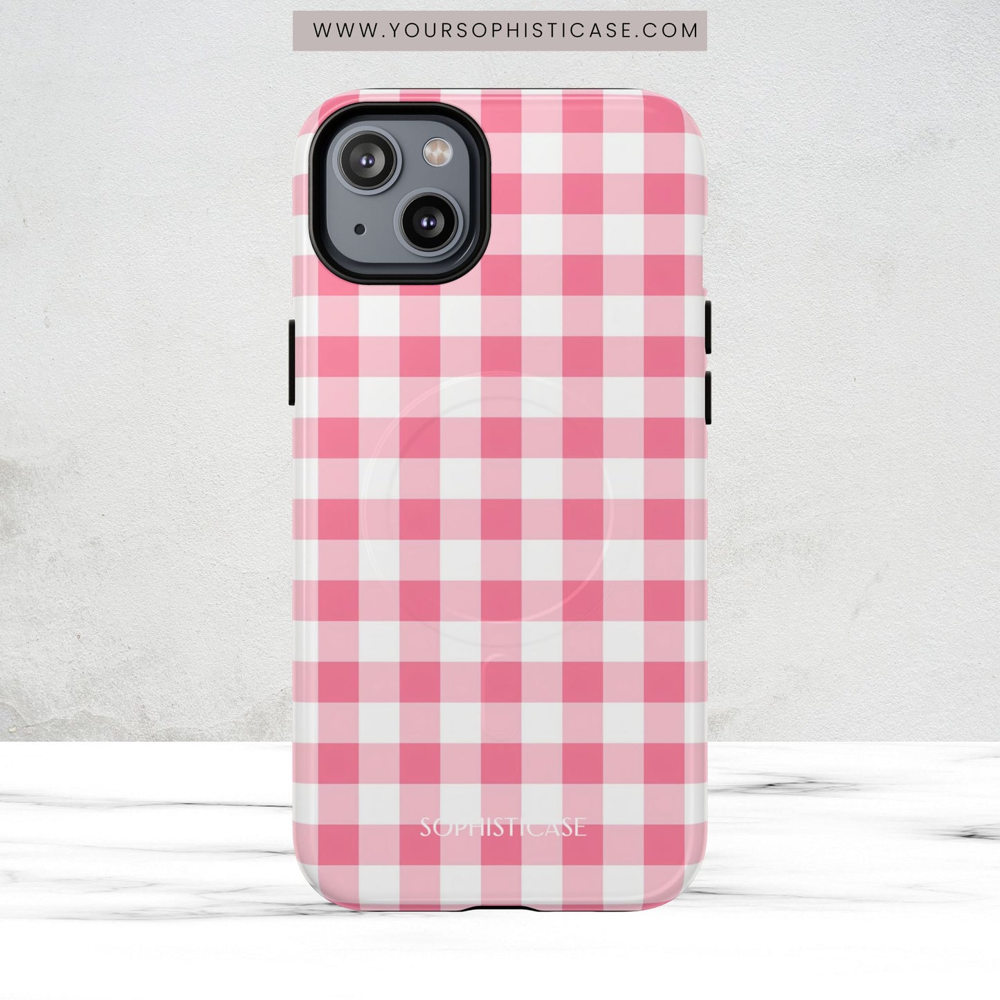 Gingham in Salmon - Magsafe Case