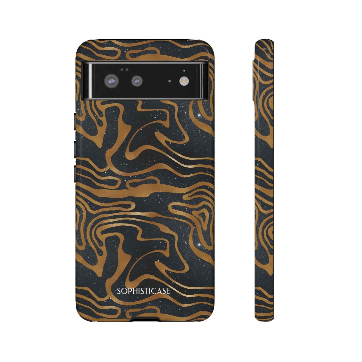 Cosmic Zebra in Black - iPhone Case, Samsung Galaxy Case, Google Pixel Case