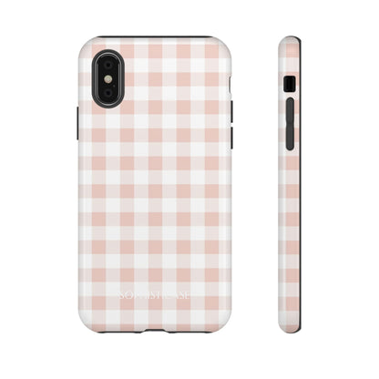 Tough Case - Gingham in Neutral Beige