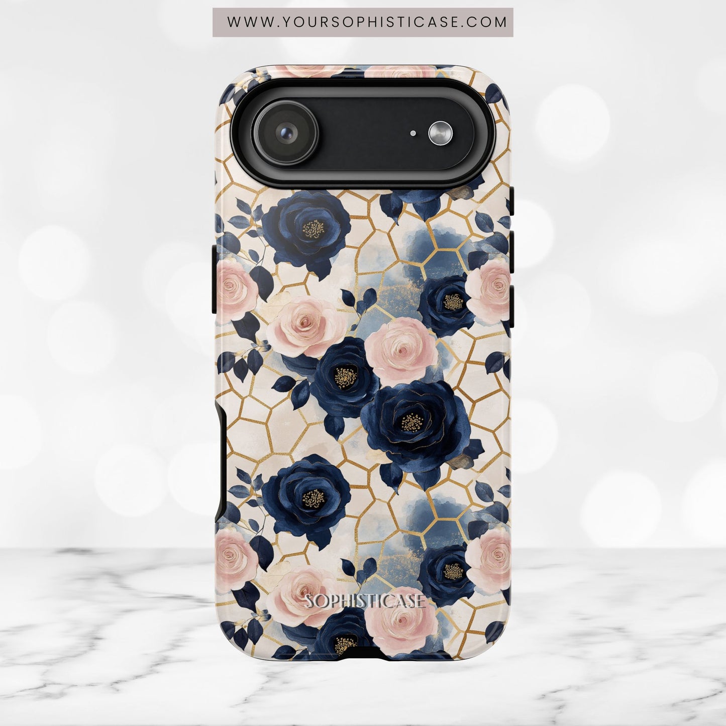 Royal Floral in Navy Hive - Tough Phone Case