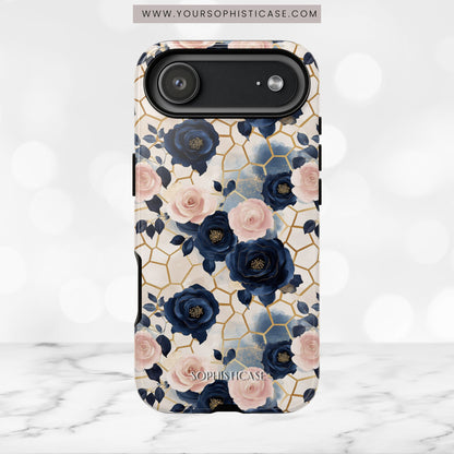 Royal Floral in Navy Hive - Tough Phone Case