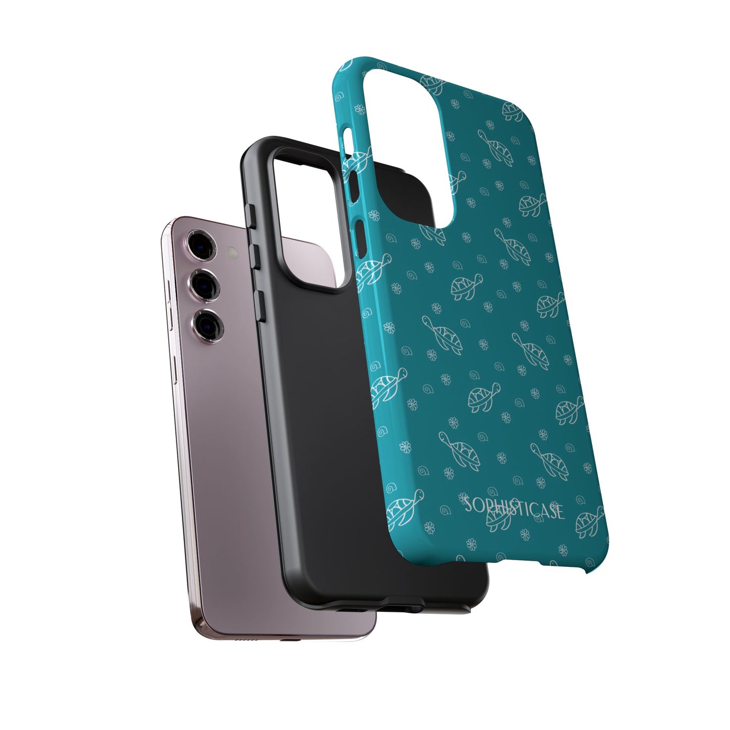 Turtle Island in Aqua - Tough Phone Case for Samsung Galaxy