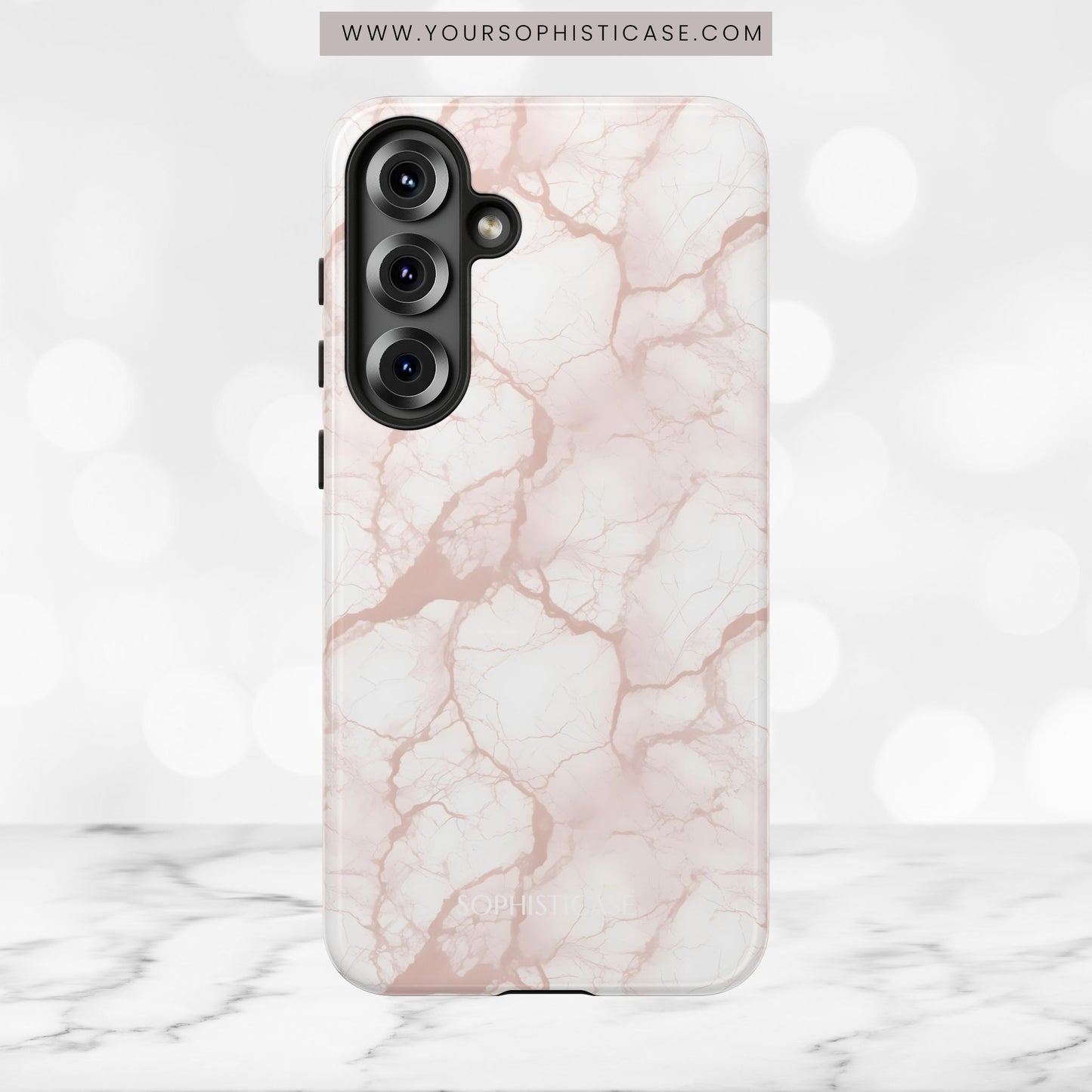 Marble Opulence in Neutral Beige - Tough Phone Case