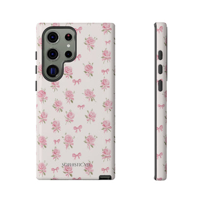 The Sweetest Thing in Coquette Roses and Bows - iPhone Case, Samsung Galaxy Case, Google Pixel Case