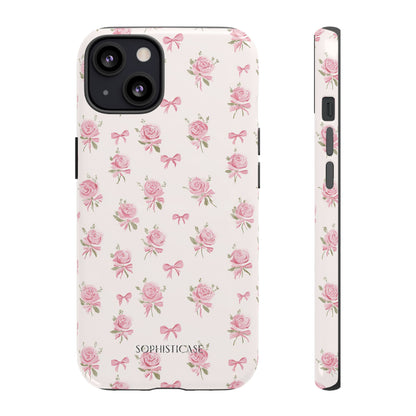 The Sweetest Thing in Coquette Roses and Bows - iPhone Case, Samsung Galaxy Case, Google Pixel Case