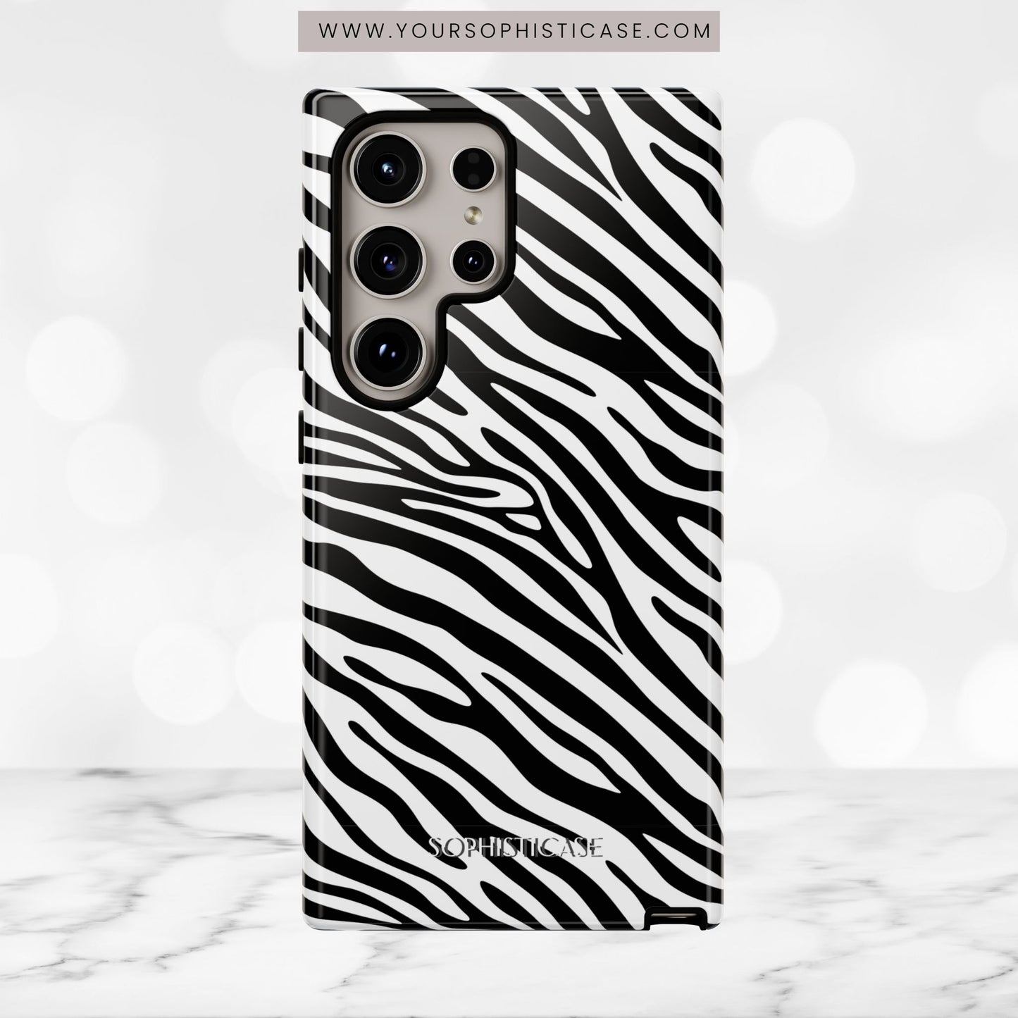 Dark Thoughts in Urban Zebra - Tough Phone Case