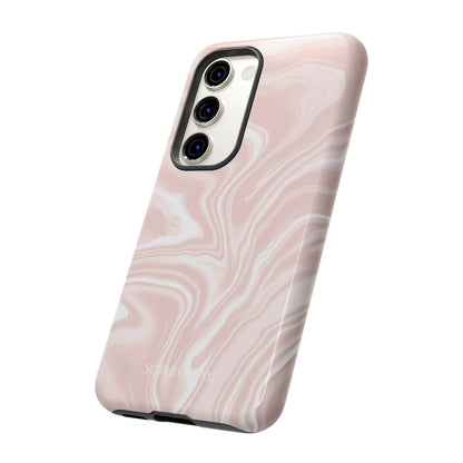 Liquid Dreams in Neutral Beige - Tough Phone Case