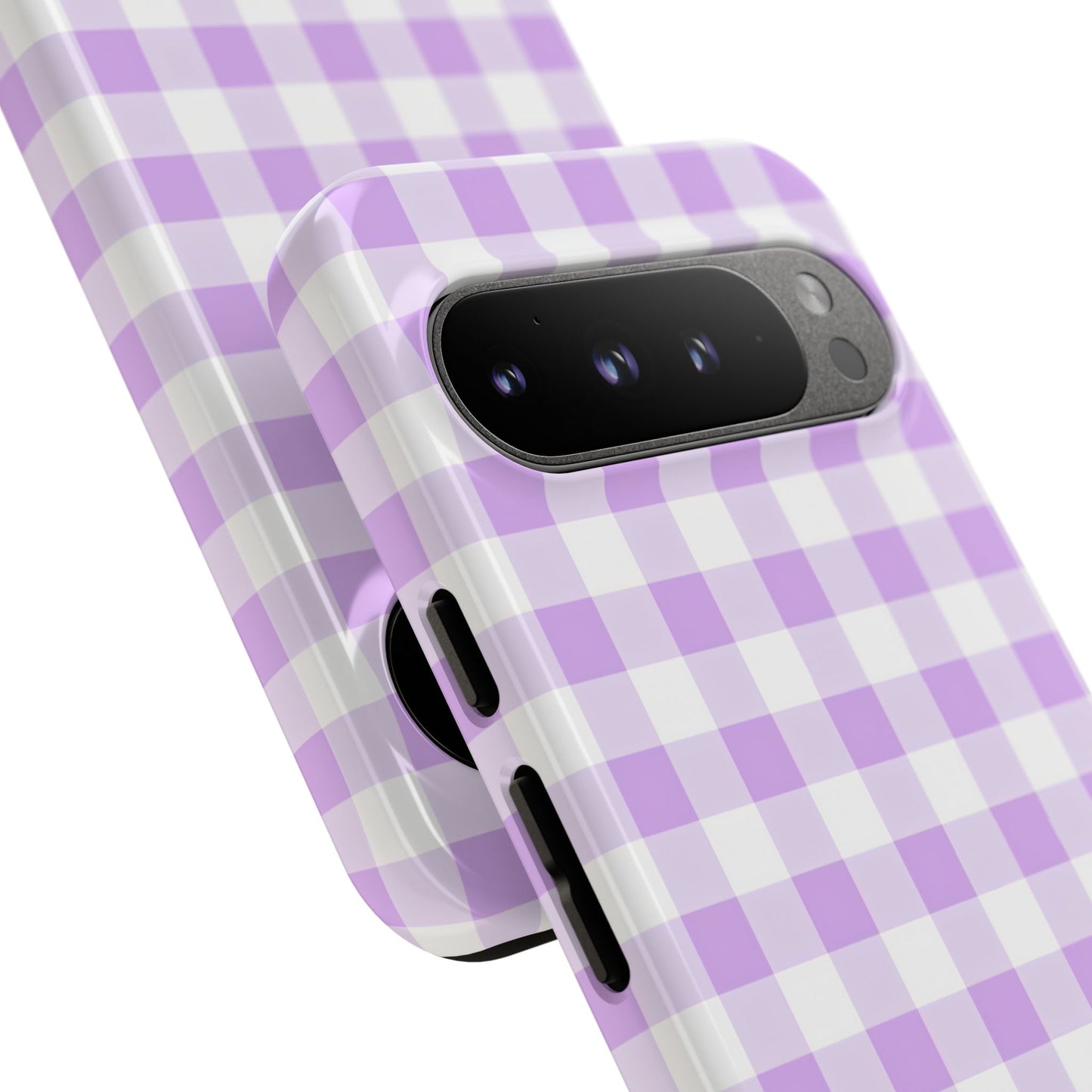 Gingham in Purple - iPhone Case, Samsung Galaxy Case, Google Pixel Case