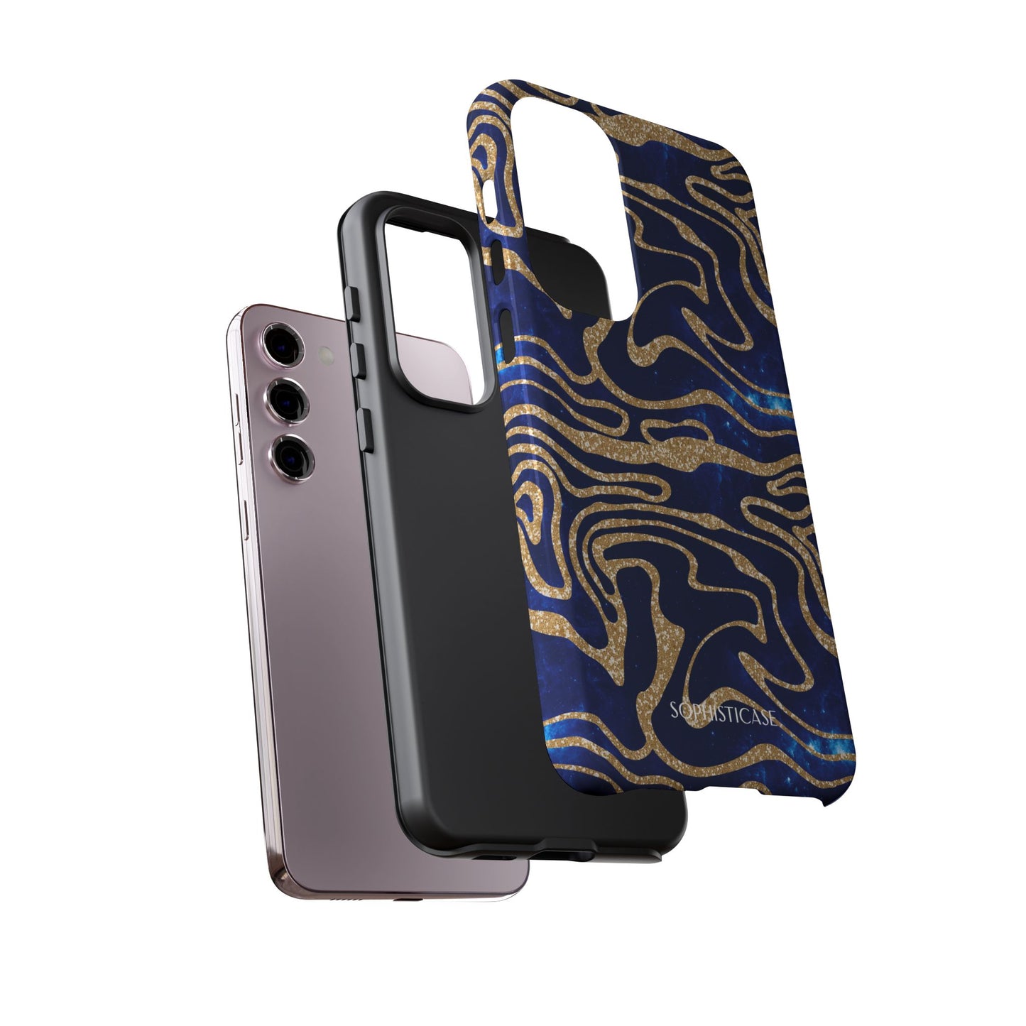 Cosmic Gold in Blue - iPhone Case, Samsung Galaxy Case, Google Pixel Case