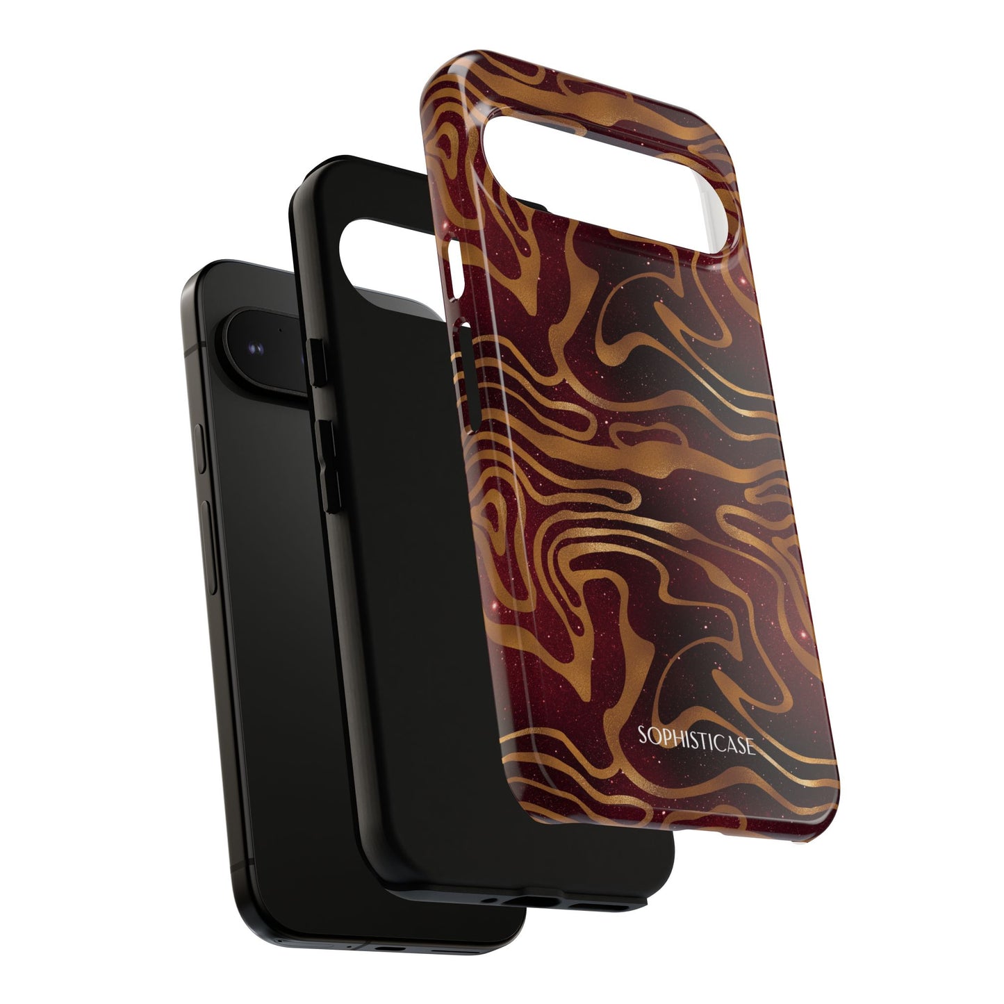 Cosmic Gold in Red - iPhone Case, Samsung Galaxy Case, Google Pixel Case