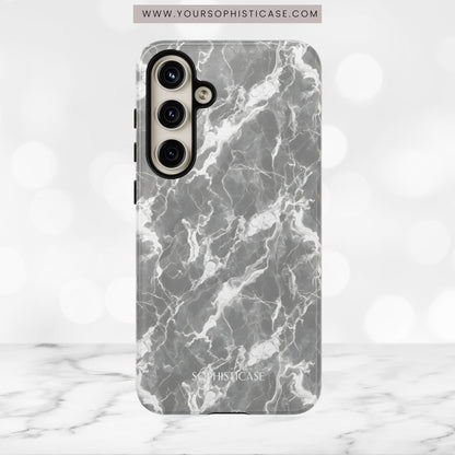 Marble Crush in Charcoal Grey - Tough Phone Case