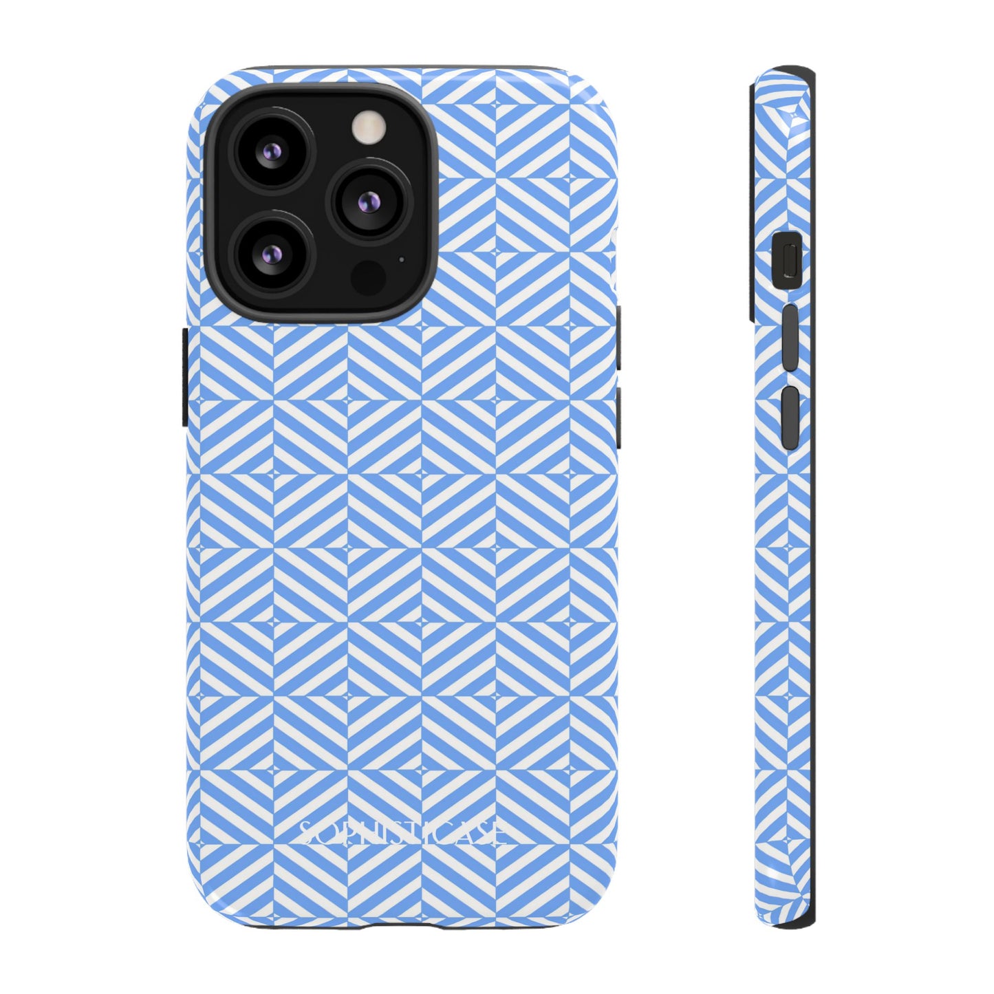 Illusions in Blue - iPhone Case