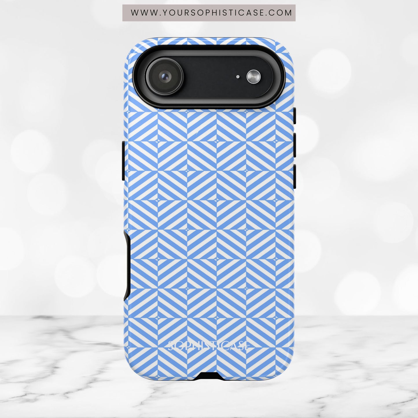 Illusions in Blue - iPhone Case