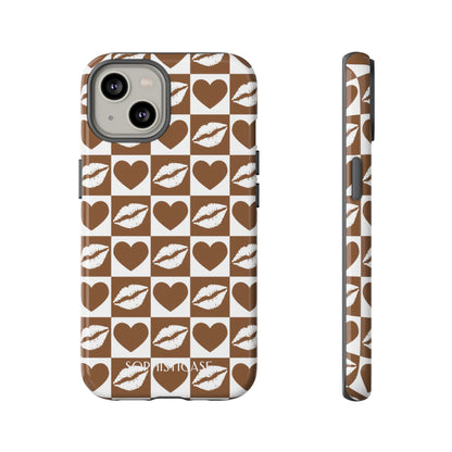 Belle Amie in Deep Brown - Galentines Release - Shockproof Phone Case for iPhone, Samsung Galaxy and Google Pixel