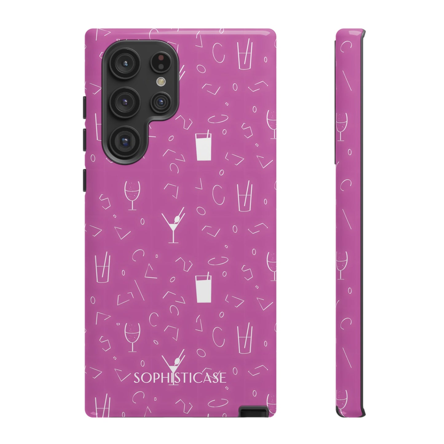 Cocktail Hour in Purple - Drop Proof Phone Case for Samsung Galaxy