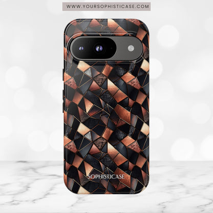 Rose' Runway in Noir Mosaic - Tough Phone Case