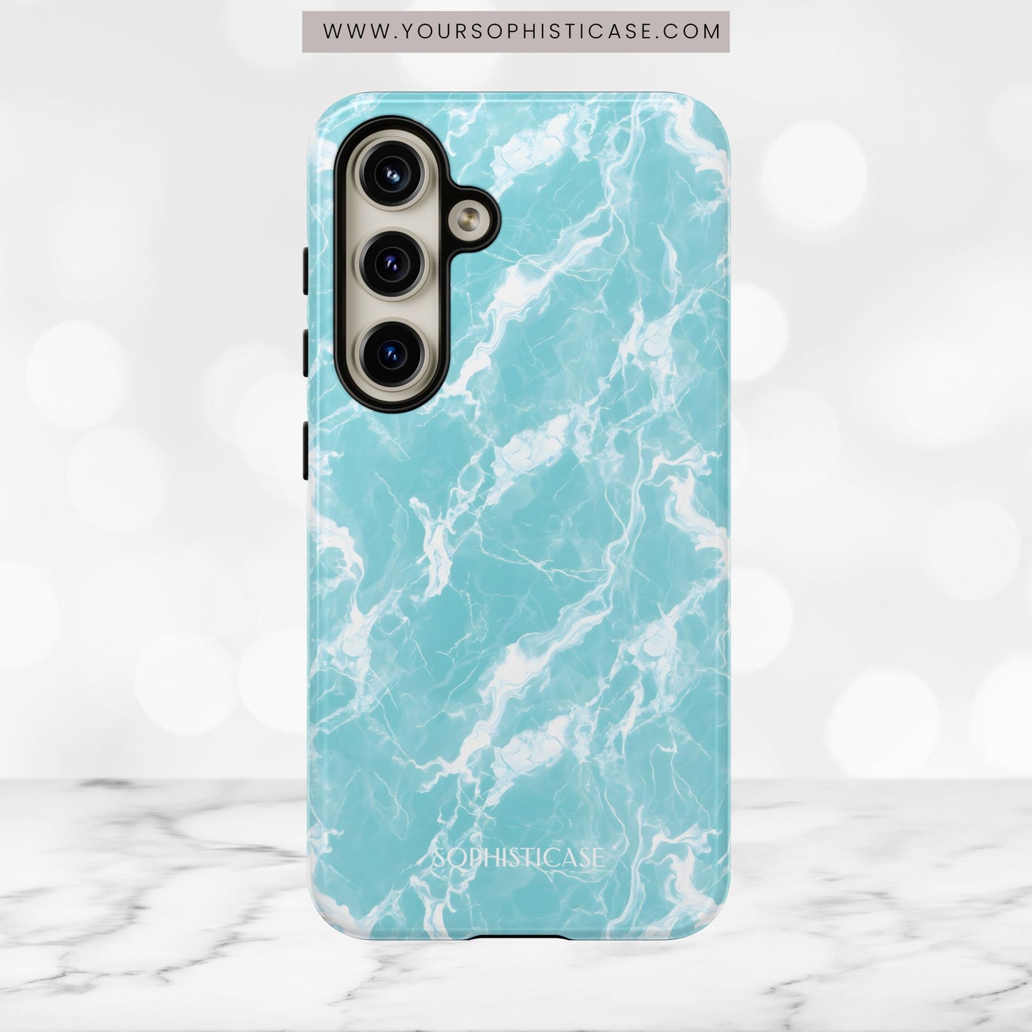 Marble Crush in Aqua - Tough Phone Case