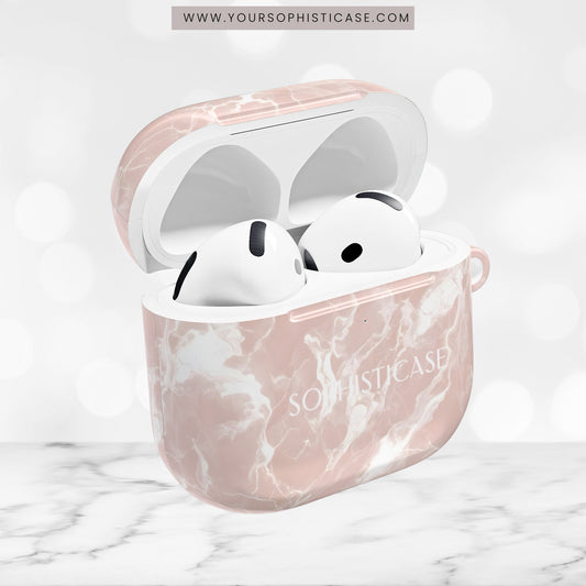 AirPod Cases - Marble Crush in Neutral Beige