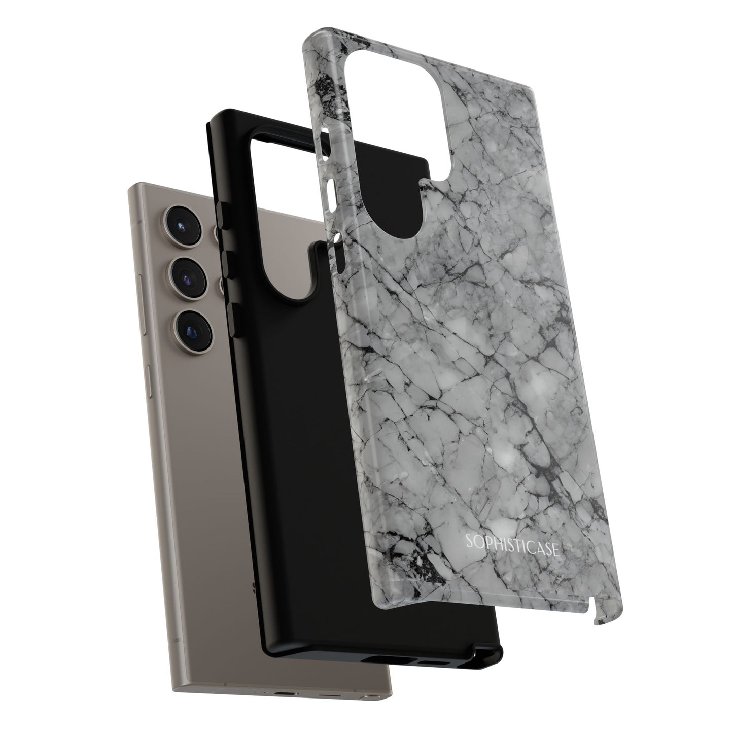 Marble Opulence in Grey - iPhone Case, Samsung Galaxy Case, Google Pixel Case