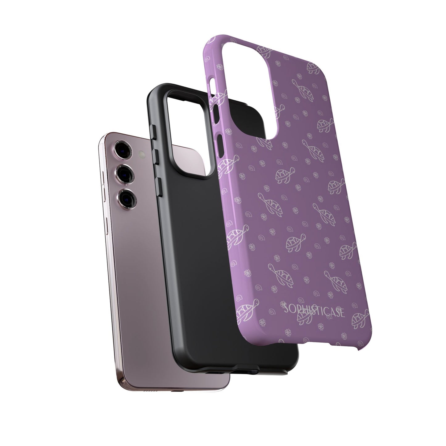 Turtle Island in Purple - Drop Proof Phone Case for Samsung Galaxy