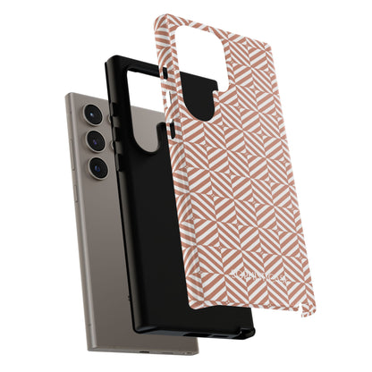 Illusions in Light Brown - Dual Layer Shockproof Phone Case for iPhone, Google Pixel and Samsung Galaxy