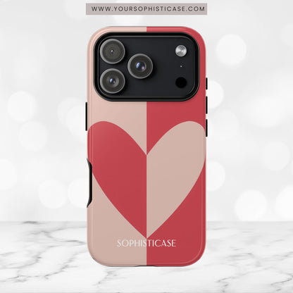 Be Mine in Red and Brown - iPhone Case