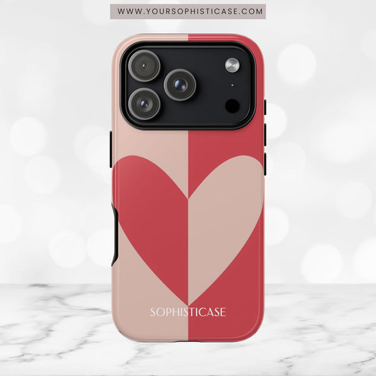 Be Mine in Red and Brown - iPhone Case