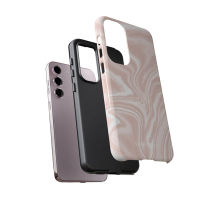 Liquid Dreams in Neutral Beige - Tough Phone Case