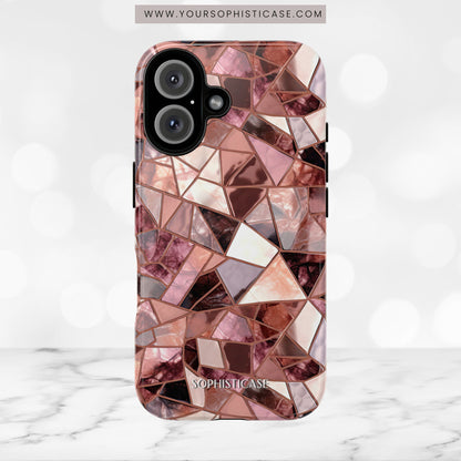 Rose' Runway in Merlot Mosaic - Tough Phone Case