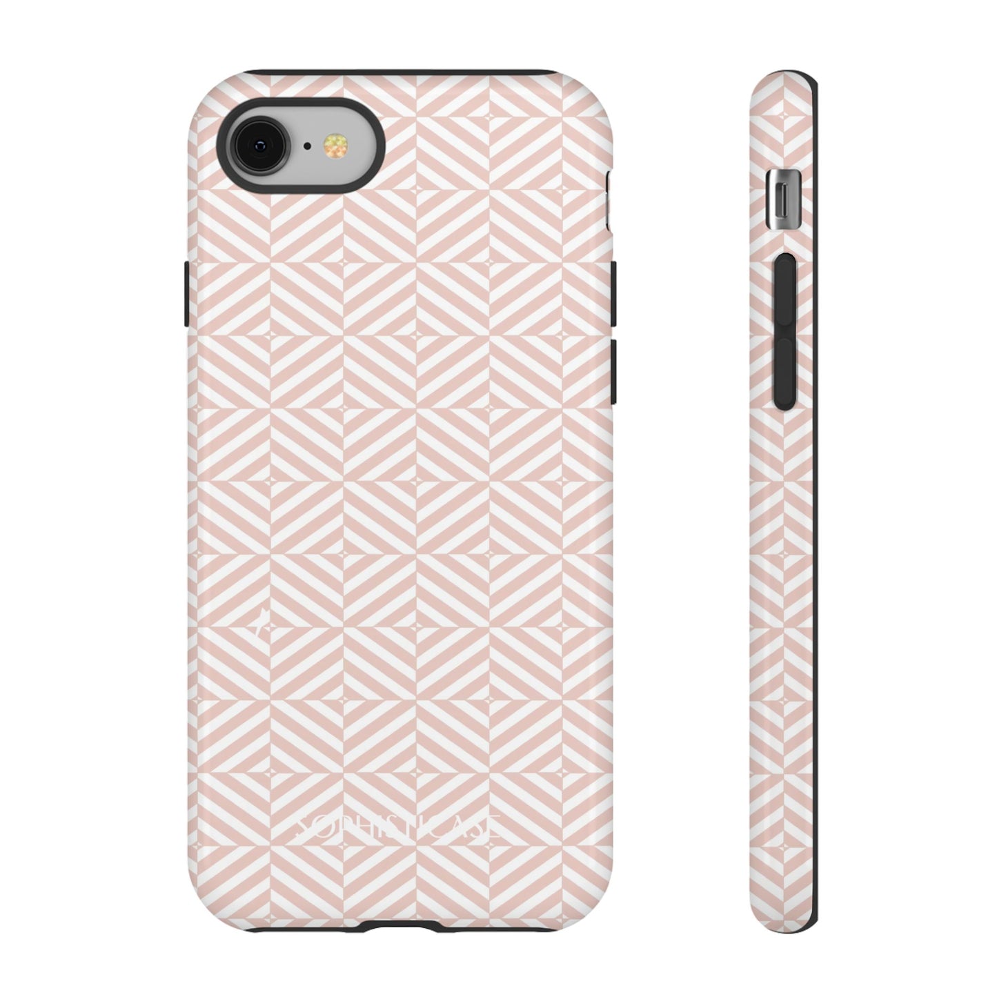 Illusions in Neutral Beige - Dual Layer Shockproof Phone Case for iPhone, Google Pixel and Samsung Galaxy