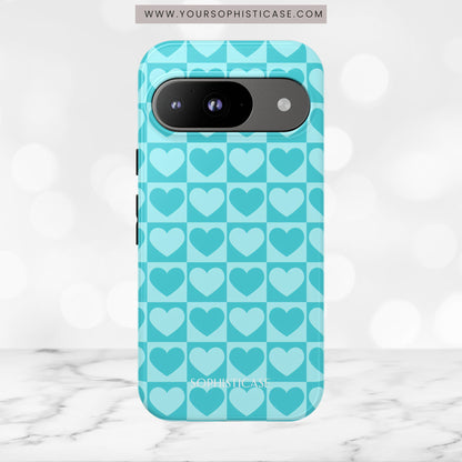 Tough Love in Aqua - Tough Phone Case
