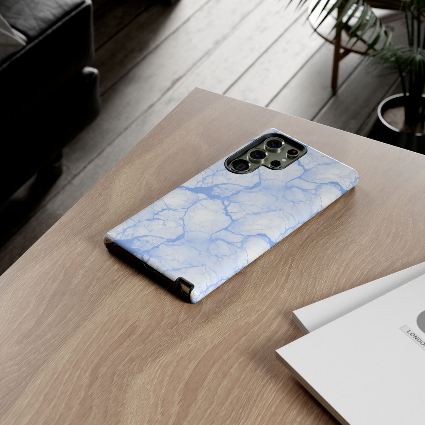 Marble Opulence in Blue - Tough Phone Case