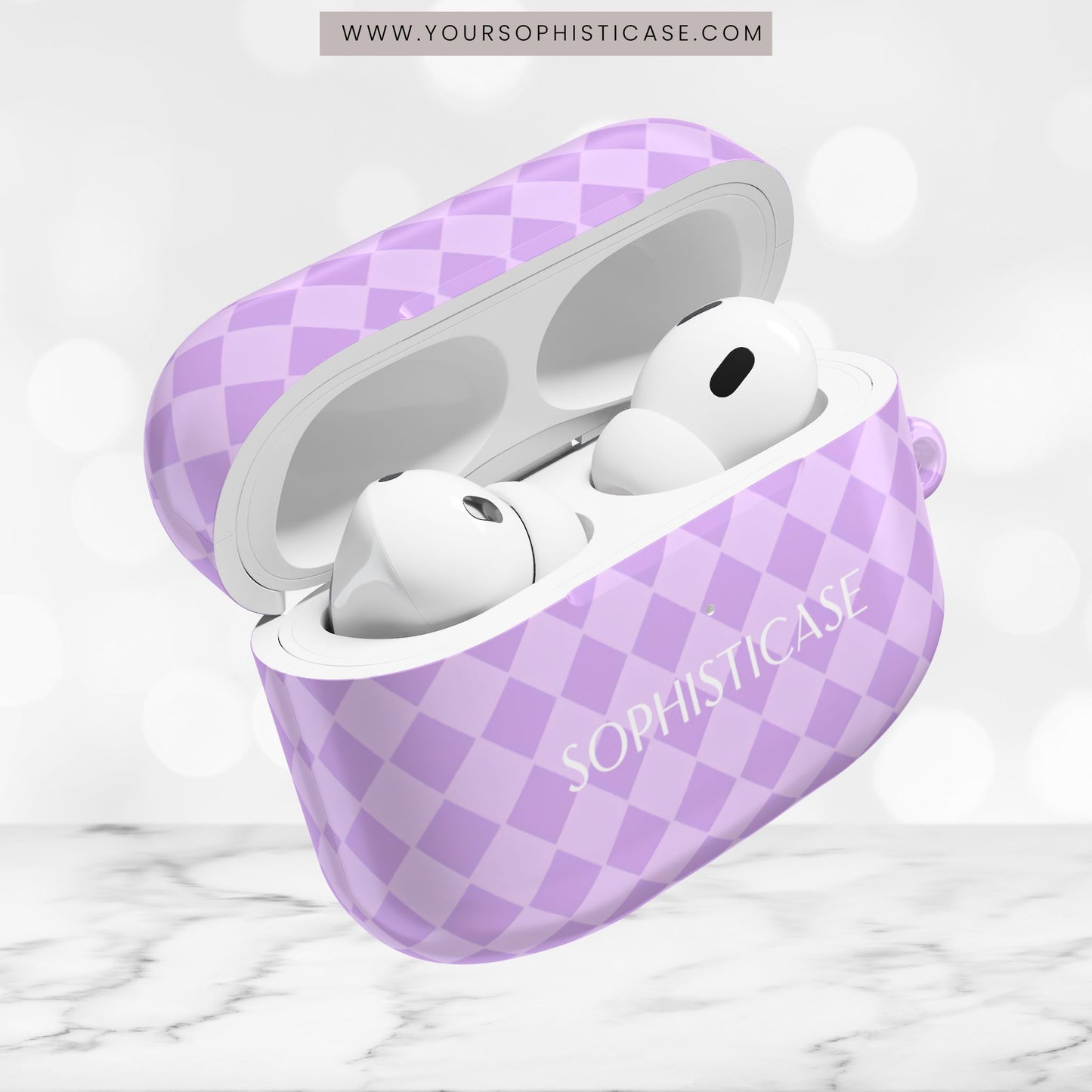 AirPod Cases - Diamond Diva in Pastel Purple