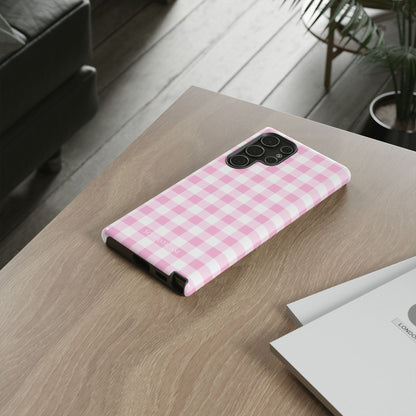 Gingham in Pink - Tough Phone Case