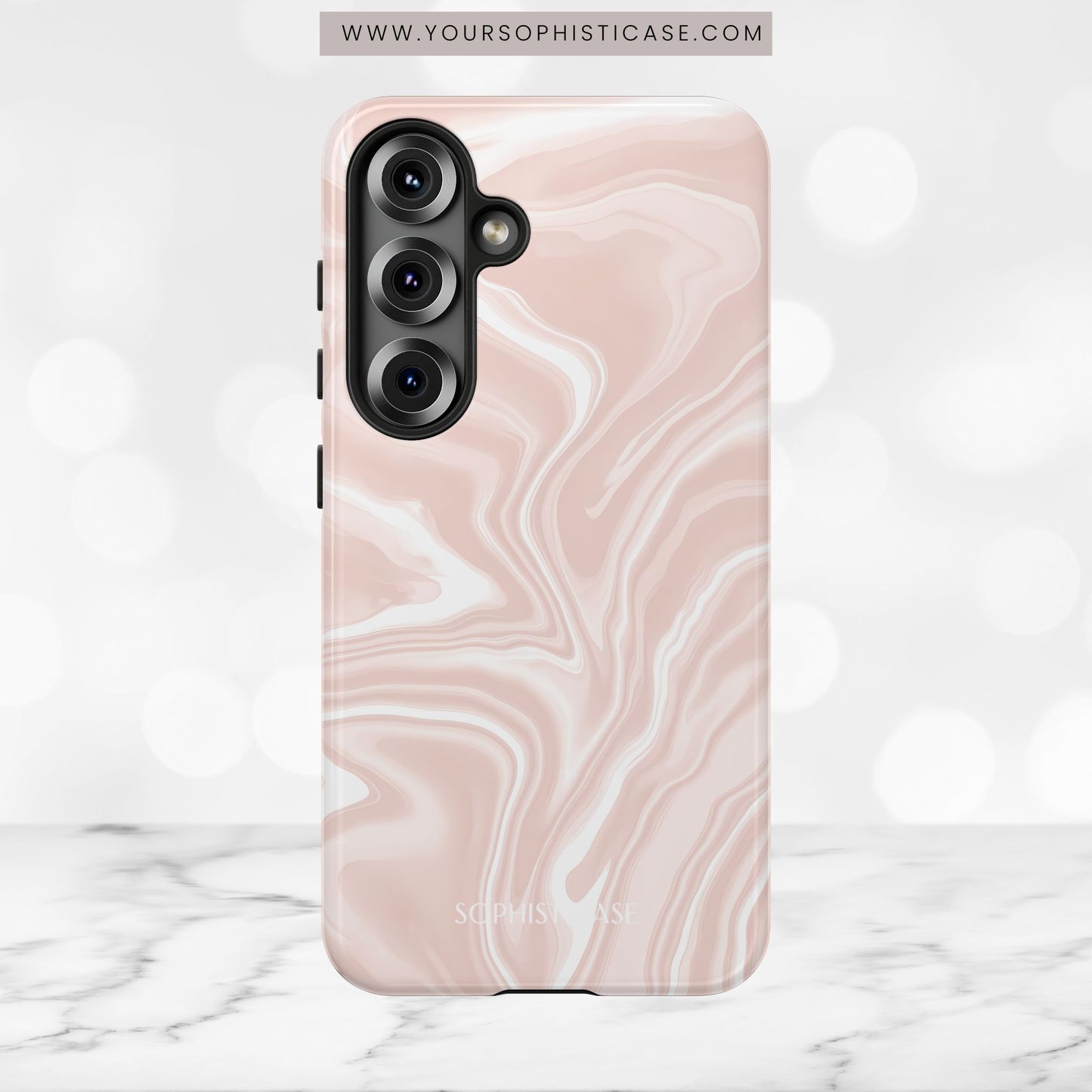 Liquid Dreams in Neutral Beige - Tough Phone Case