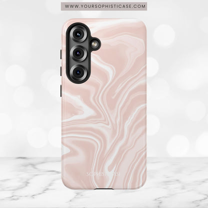 Liquid Dreams in Neutral Beige - Tough Phone Case