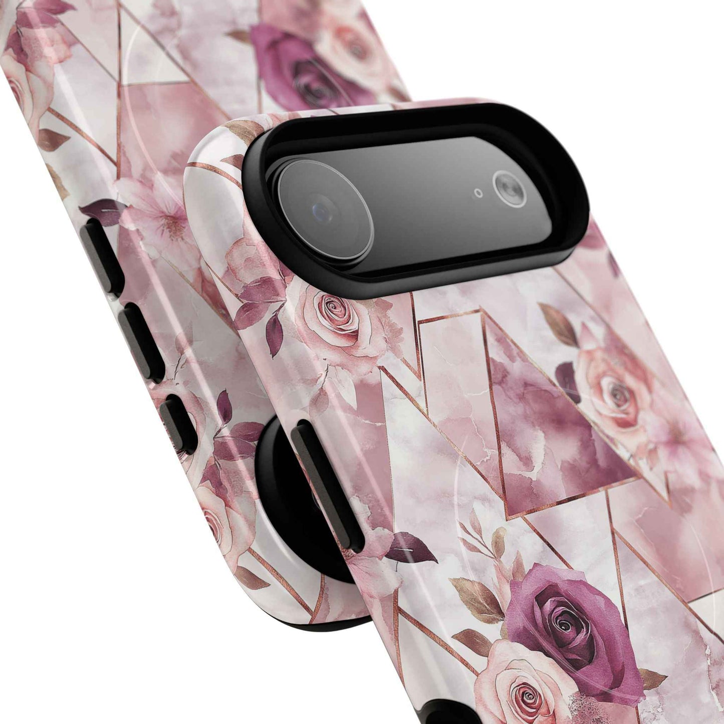 Royal Floral in Plum Chevron - iPhone Magsafe Case