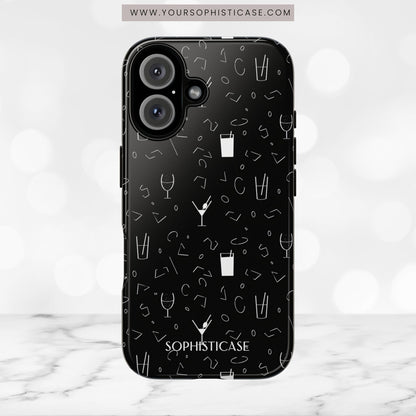 Cocktail Hour in Black - iPhone Case