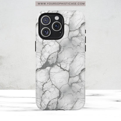 Marble Opulence in Charcoal Grey - Magsafe Case