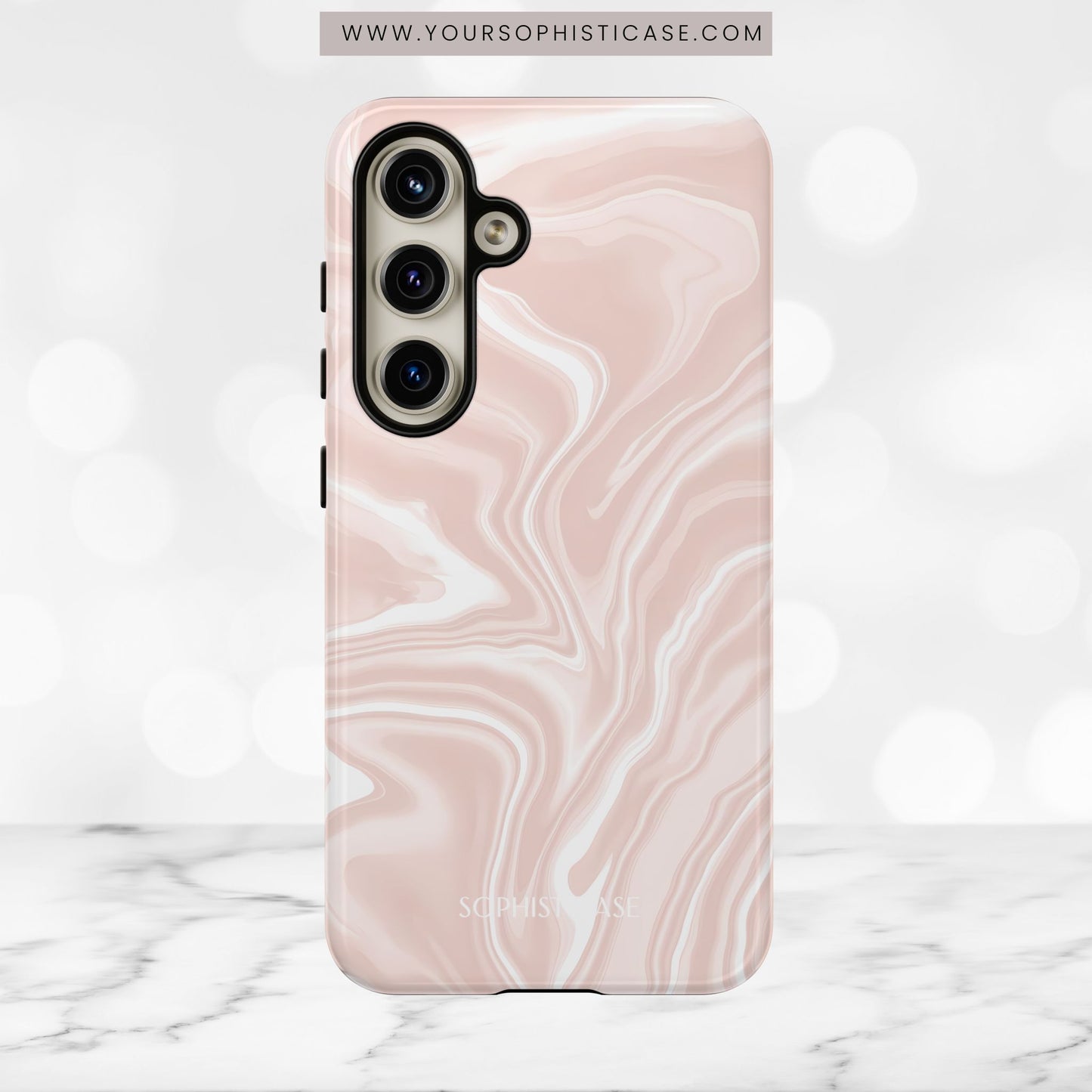 Liquid Dreams in Neutral Beige - Tough Phone Case